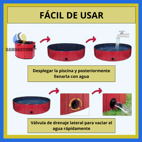 PetPool™ - Piscina Plegable Para Mascota 80x20 cm